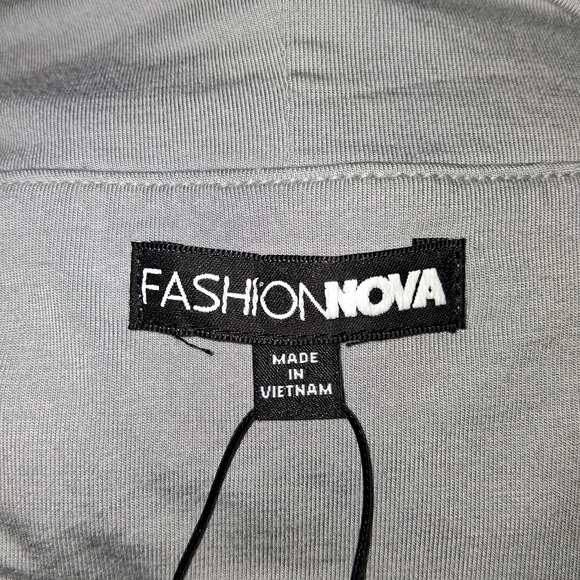 FASHION.NOVA NEW woman Size M Elegant Gray Off-Shoulder Dress - Picture 2 of 15